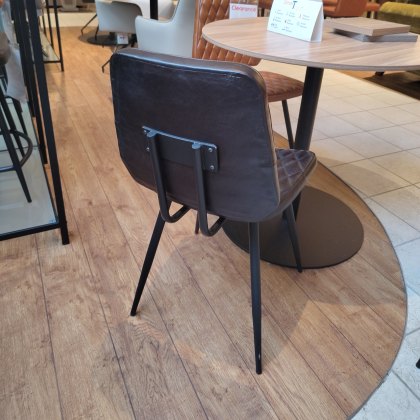 Austin - Dining Chair (Black Leather)