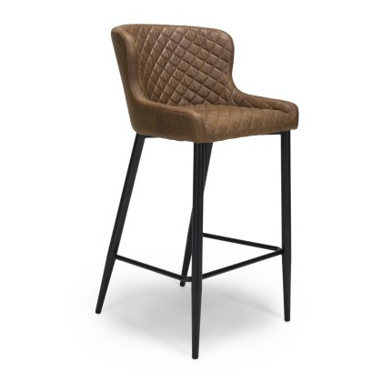 Charlie - Bar Stool (Antique Brown Fabric)
