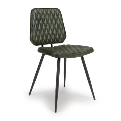 Austin - Dining Chair (Green Leather)