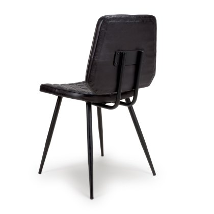 Austin - Dining Chair (Black Leather)