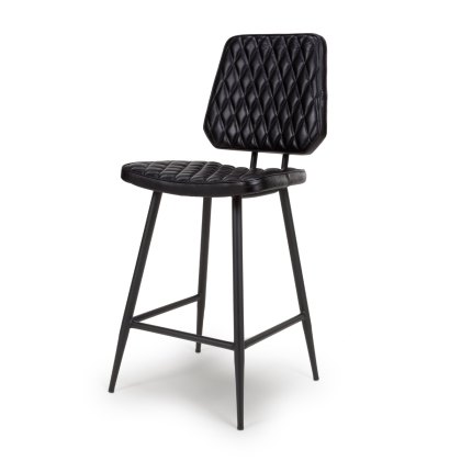 Austin - Counter Chair (Black Leather)