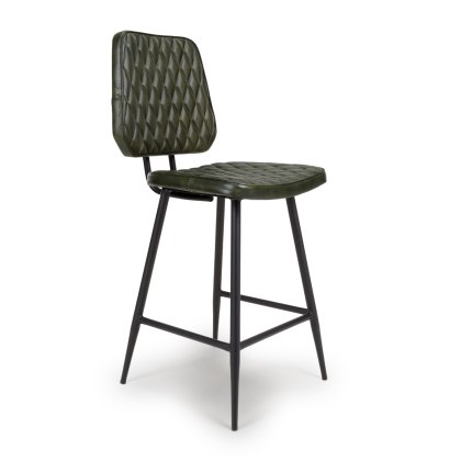 Austin - Counter Chair (Green Leather)