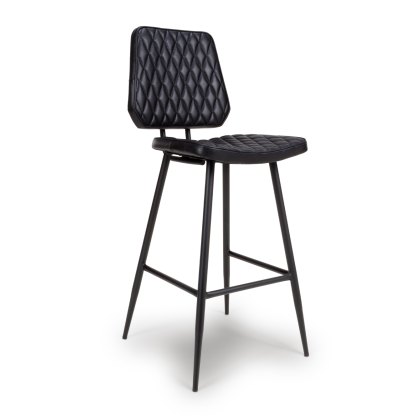 Austin - Bar Chair (Black Leather)