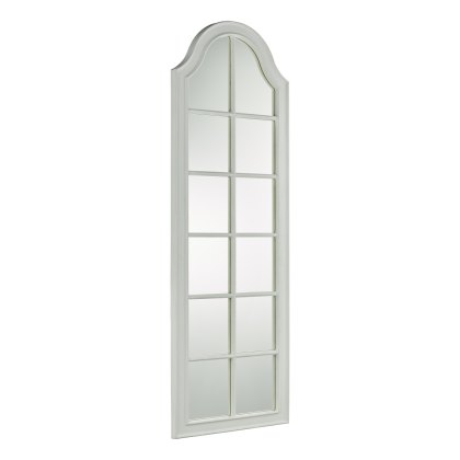 Laura Ashley - Coombs Rectangle Floor Mirror Distressed Ivory
