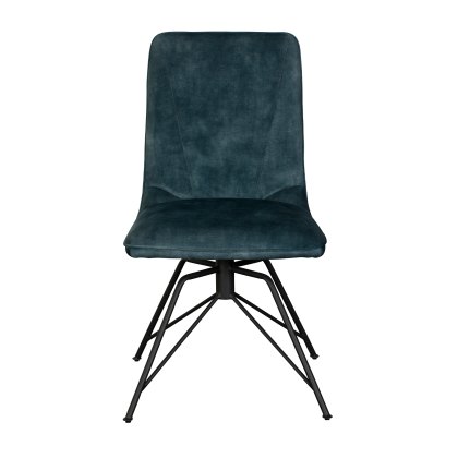 Lola - Dining Chair (Teal Fabric)