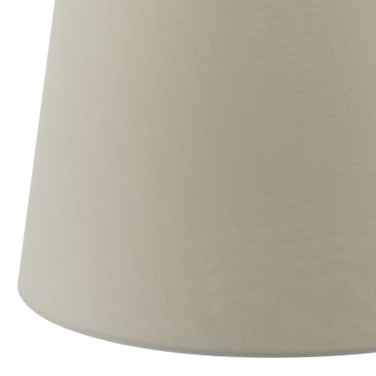 Dar - Cezanne Taupe Faux Silk Tapered Drum Shade 40cm