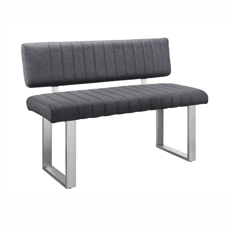 Classic Furniture Athens - Side Bench (Dark Grey PU)