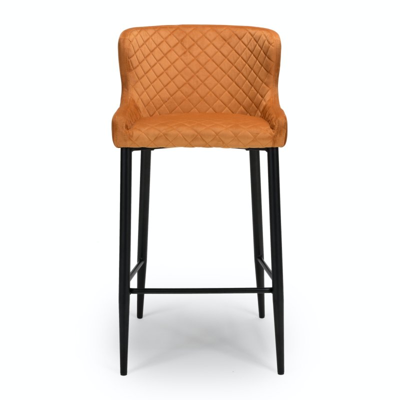 Furniture Link Malmo - Bar Stool (Burnt Orange Velvet)