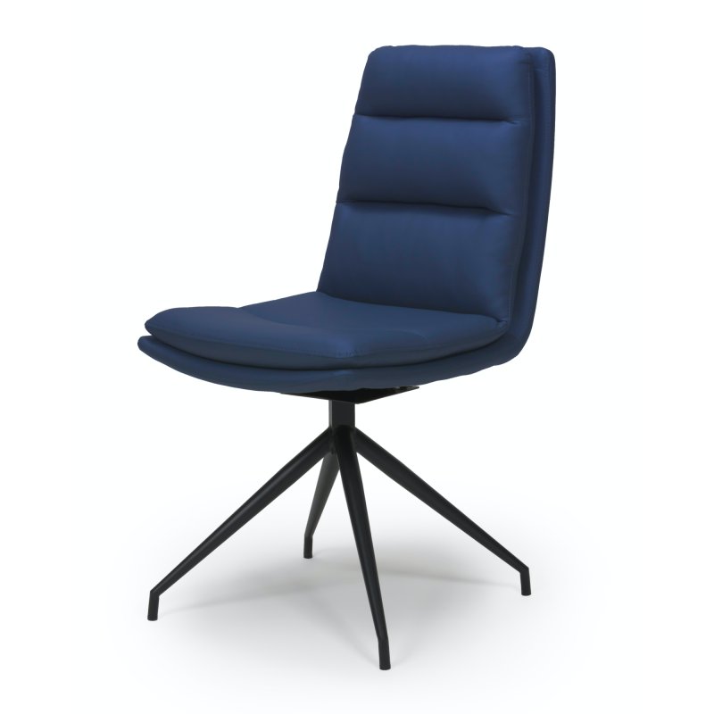 Furniture Link Nobo Swivel - Dining Chair (Blue PU)