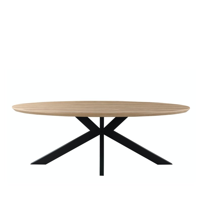 Furniture Link Prescot - Oval Dining Table 220cm (Light Walnut)