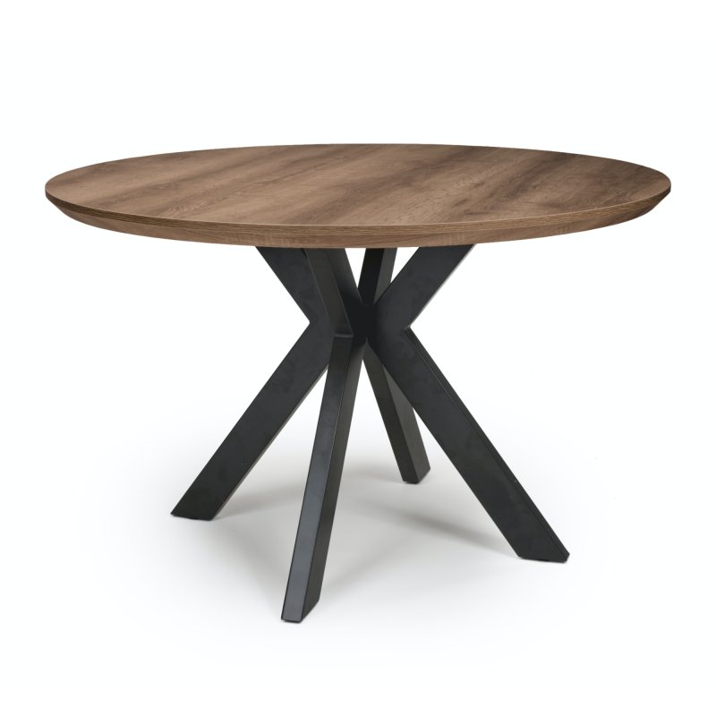 Furniture Link Prescot - Round Dining Table 120cm (Light Walnut)