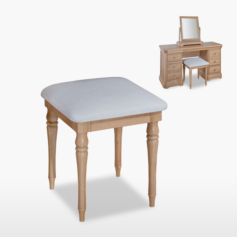 TCH Furniture Ltd Stag Lamont Bedroom - Bedroom Stool Fabric Seat