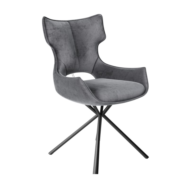 Torelli Furniture Ltd Tripoli - Dining Chair (Grey Fabric)