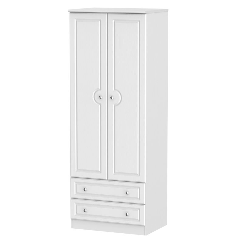 Welcome Furniture Virginia Bedroom - Tall 2ft 6in 2 Drawer Wardrobe