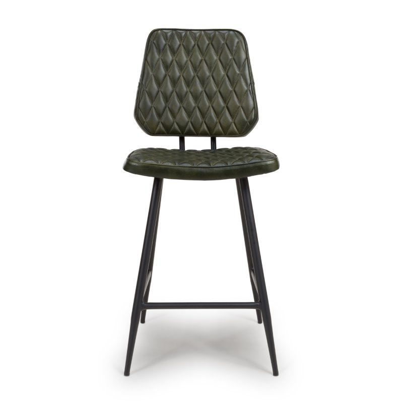 Furniture Link Austin - Counter Chair (Green Leather)