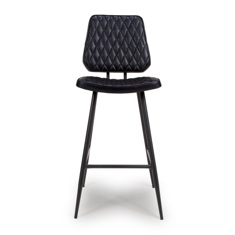 Furniture Link Austin - Bar Chair (Black Leather)