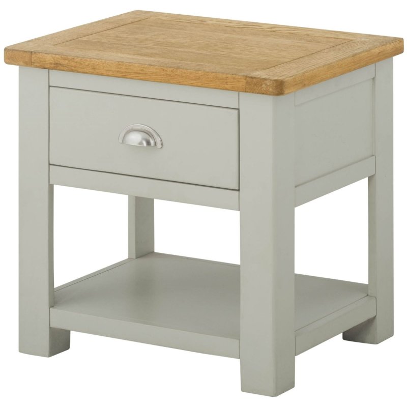 Classic Furniture Bridgend - Lamp Table with Drawer (Stone)