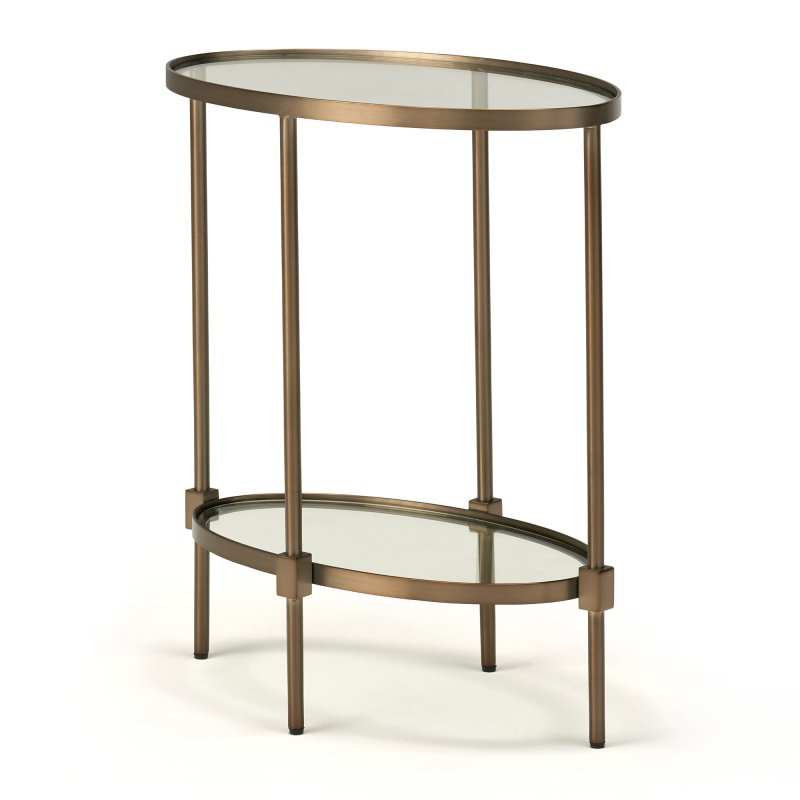 Kesterport Ltd Italia - Lamp Table (Clear Glass Top)