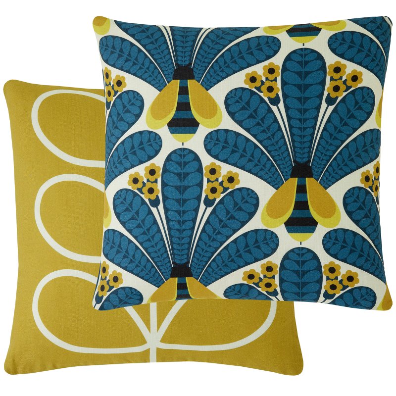 Orla Kiely Orla Kiely Cushions - Bright Honey Bee Navy (Feather)