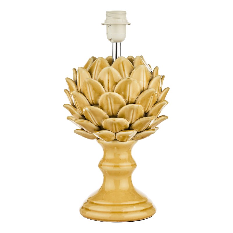 Dar Lighting Dar - Violetta Table Lamp Yellow Ceramic Base