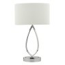 Dar Lighting Dar - Wyatt Touch Table Lamp Polished Chrome With Shade