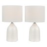 Laura Ashley Laura Ashley - Penny Twin Pack Table Lamp Cream With Shade