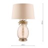 Laura Ashley Laura Ashley - Pineapple Large Table Lamp Champagne Cut Glass With Shade