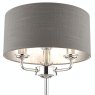 Laura Ashley Laura Ashley - Sorrento 3lt Table Lamp Polished Nickel With Charcoal Shade
