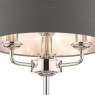 Laura Ashley Laura Ashley - Sorrento 3lt Table Lamp Polished Nickel With Charcoal Shade