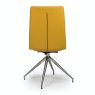 Furniture Link Nobo Swivel - Dining Chair (Brushed Steel/Ochre PU)