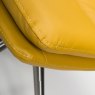 Furniture Link Nobo Swivel - Dining Chair (Brushed Steel/Ochre PU)