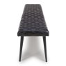 Furniture Link Austin - Bench 160cm (Black Leather)