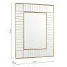Laura Ashley Laura Ashley - Clemence Small Rectangle Mirror Gold