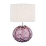 Laura Ashley Laura Ashley - Elderdale Table Lamp Pink Glass & Polished Chrome With Shade