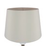 Laura Ashley Laura Ashley - Croxden Table Lamp White Ribbed Glass & Antique Brass With Shade