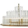 Dar Lighting Dar - Lukas 13 Light Pendant Brushed Antique Gold and Clear Glass