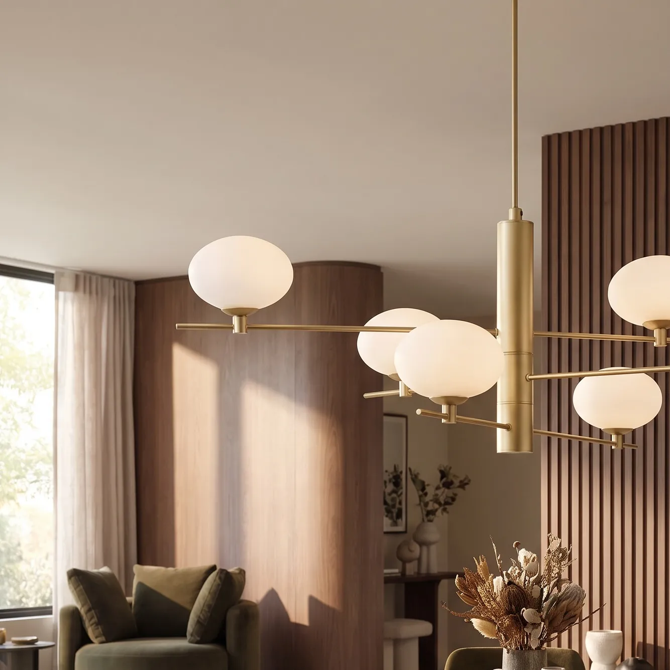 Living Room

&nbsp;

The living room benefits from a mixture of ambient, task and accent lighting. Layering different sources allows you to change the atmosphere depending on the time of day.

&nbsp;


	Use a ceiling light or pendant as the main source of illumination.


&nbsp;


	Add a floor lamp beside a sofa or armchair for reading or relaxing.


&nbsp;


	Table lamps work beautifully on side tables, consoles and cabinets.


&nbsp;


	Use wall lights to highlight architectural features or create a softer glow.


&nbsp;


	Choose warm-toned bulbs for a cosy and welcoming atmosphere.


&nbsp;

For larger living rooms, using several smaller sources of light can often feel more inviting than relying on one central fitting.
