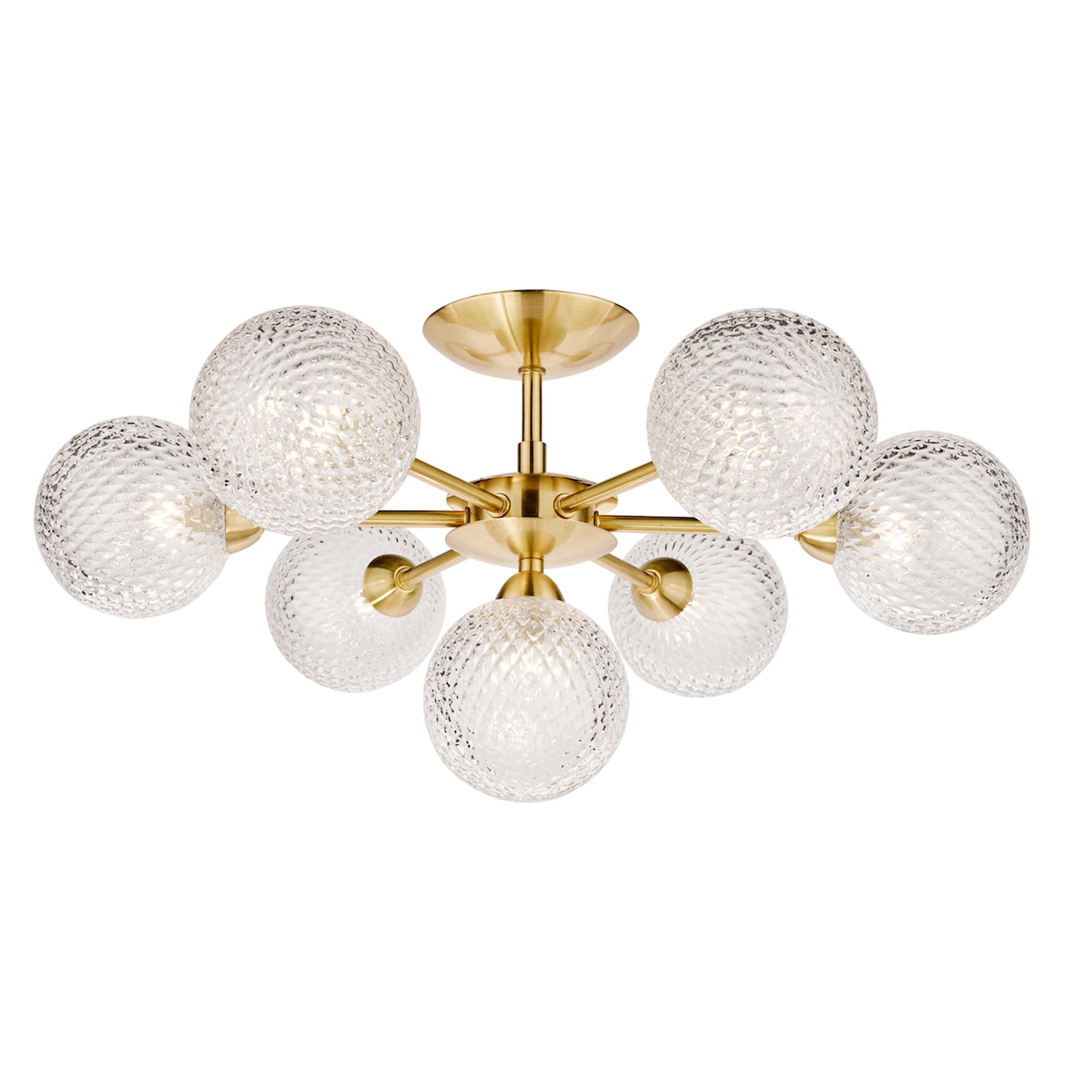 最終価格LAURA ASHLEY　バタフライボウル Laura Ashley Lighting Laura Ashley - Atherton 7lt Semi Flush Satin
