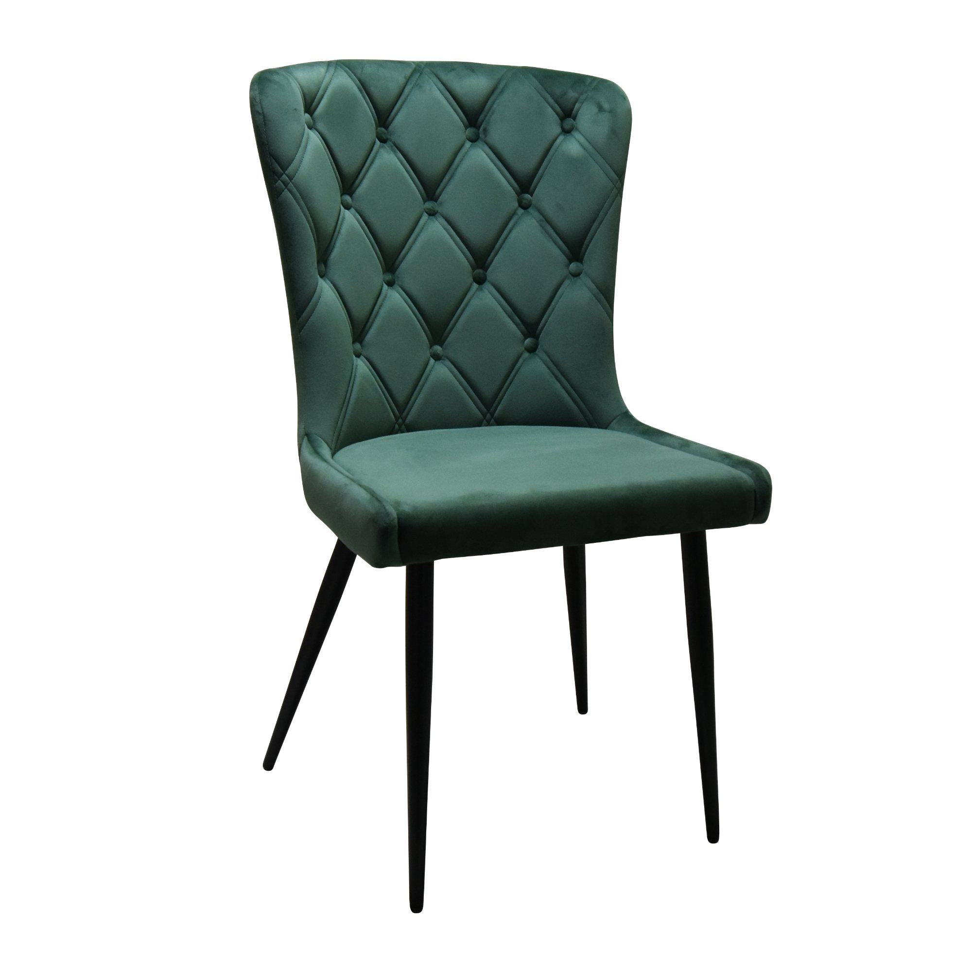 Merlin Dining Chair (Green Fabric) • Roomes Furniture & Interiors