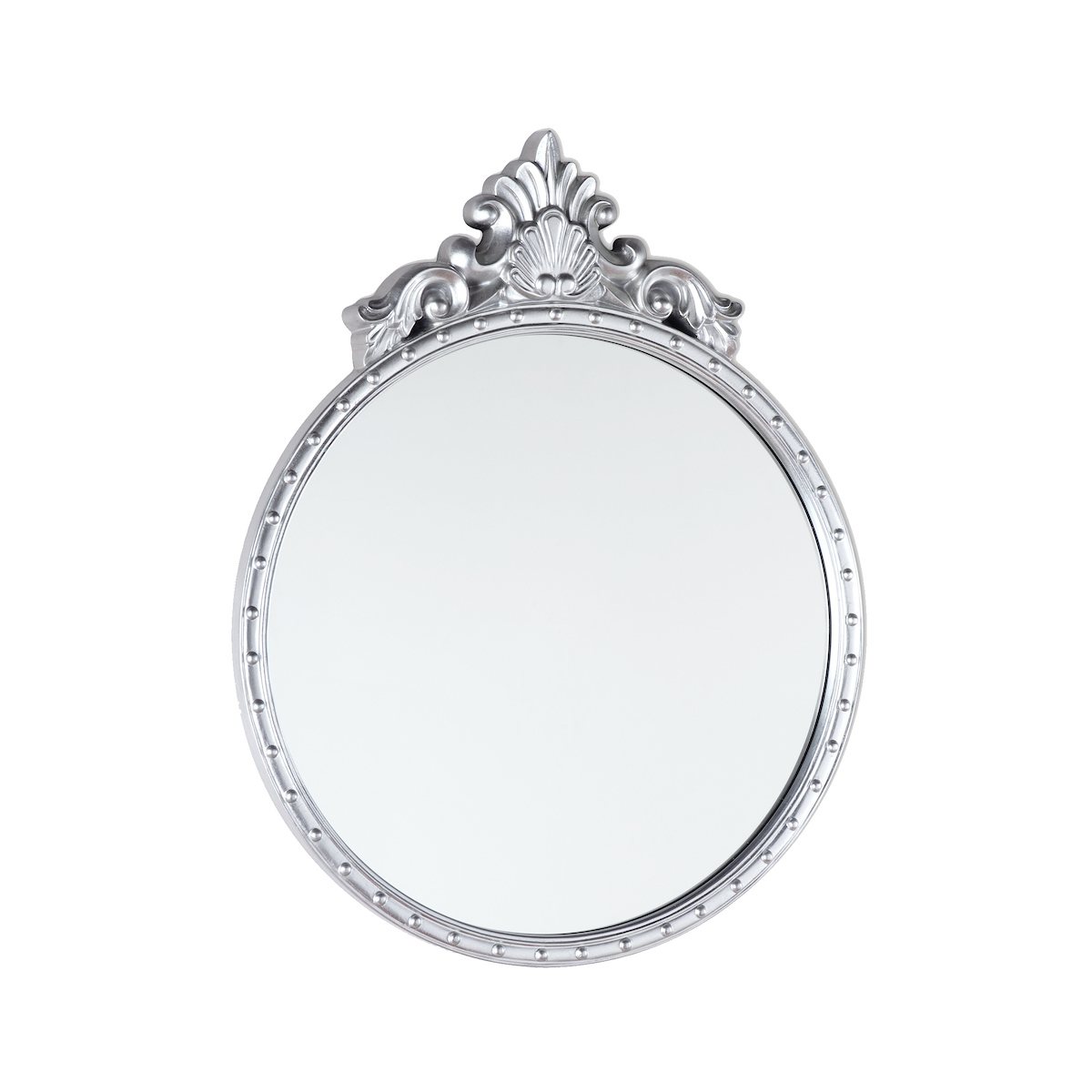 Laura Ashley Overton Round Mirror Silver • Roomes Furniture