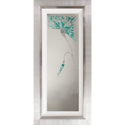 Figures and Florals - Teal Floral Mirror Left