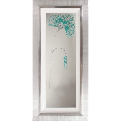 Figures and Florals - Teal Floral Mirror Right
