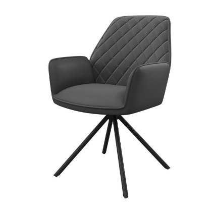 Lina - Swivel Dining Chair (Grey)