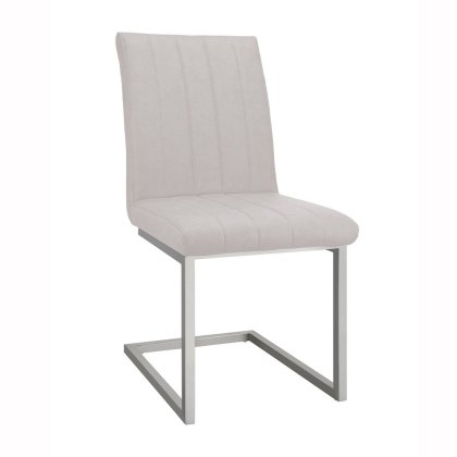 Athens - Dining Chair (Light Grey Faux Leather) Athens - Dining Chair (Light Grey Faux Leather)