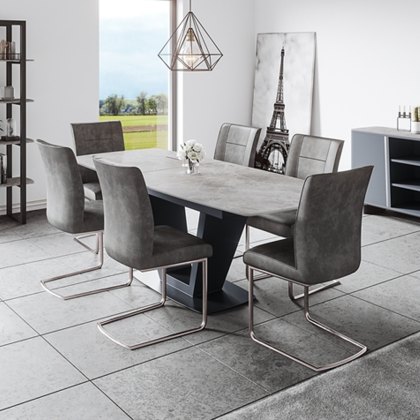 Athens - Extending Dining Table (Grey)