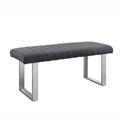Athens - Low Bench (Dark Grey Faux Leather) Athens - Low Bench (Dark Grey Faux Leather)