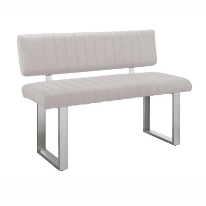 Athens - Side Bench (Light Grey Faux Leather) Athens - Side Bench (Light Grey Faux Leather)