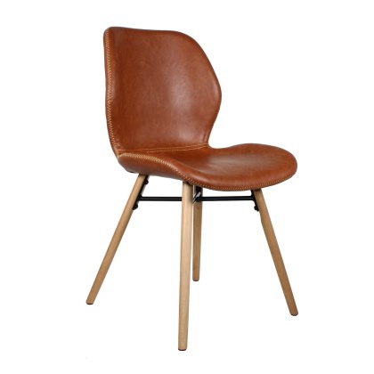 Durada - Dining Chair (Brown Faux Leather)