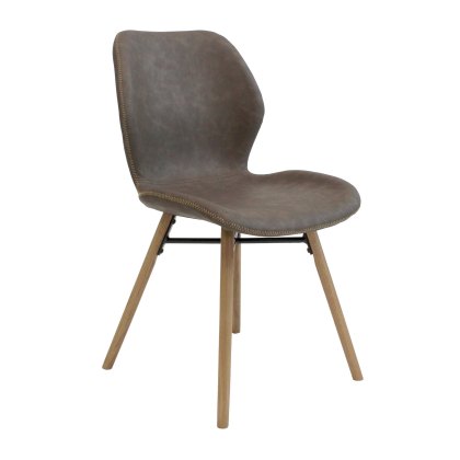 Durada - Dining Chair (Light Brown Faux Leather)