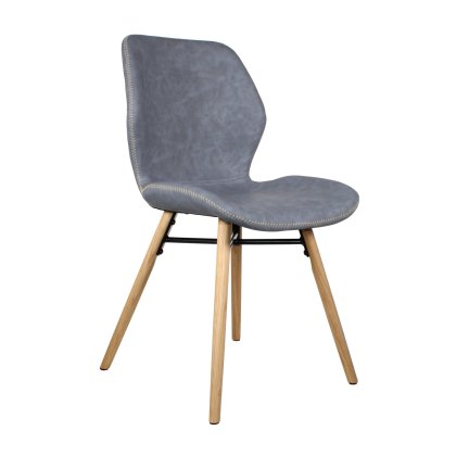 Durada - Dining Chair (Light Grey Faux Leather)